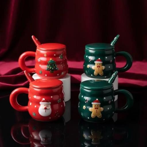 TAZA VERDE GALLETA CERÁMICA