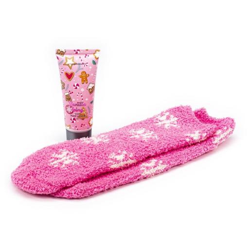 SET DE CREMA PARA PIES CON CALCETINES PINK PENGUIN CON GLASEADO DE VAINILLA (2 uds.) [1]