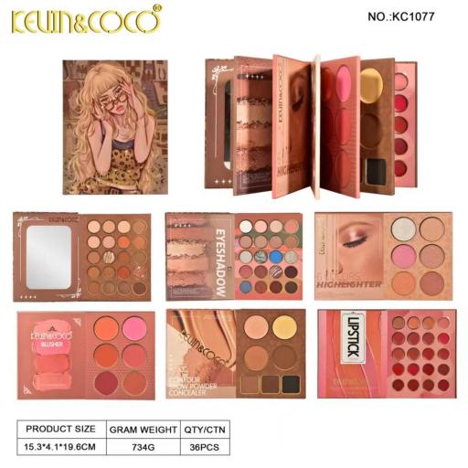 PALETA SOMBRAS 70 colores-KEVIN & COCO [2]