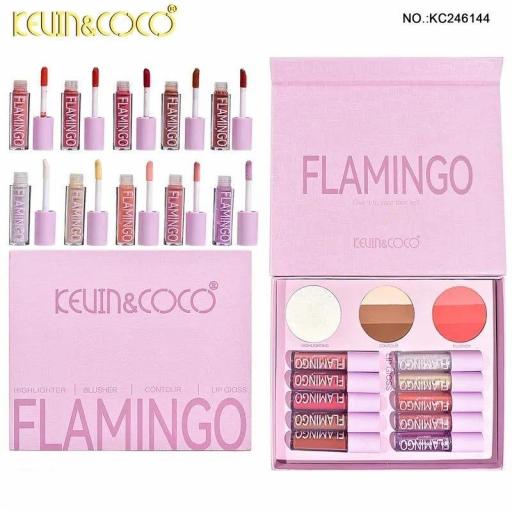 SET ILUMINADOR Y COLORETE FLAMINGO-Kevin & Coco [1]