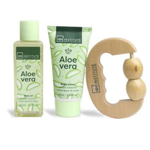 SET 3 PIEZAS ALOE VERA: ACEITE DE MASAJE Y LOCIÓN CORPORAL HIDRATANTE IDC INSTITUTE-IDC [1]