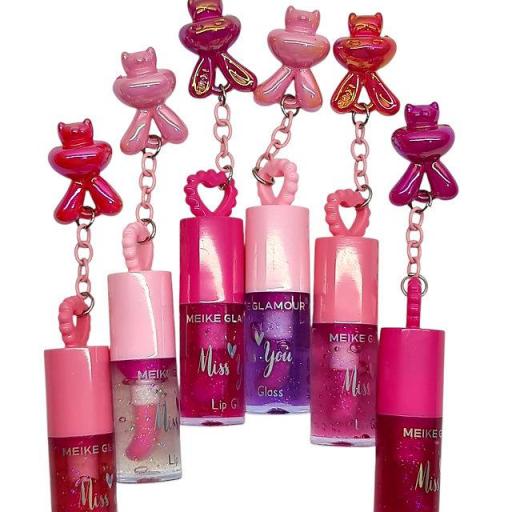 Lipgloss con llavero de conejito Glamour [1]