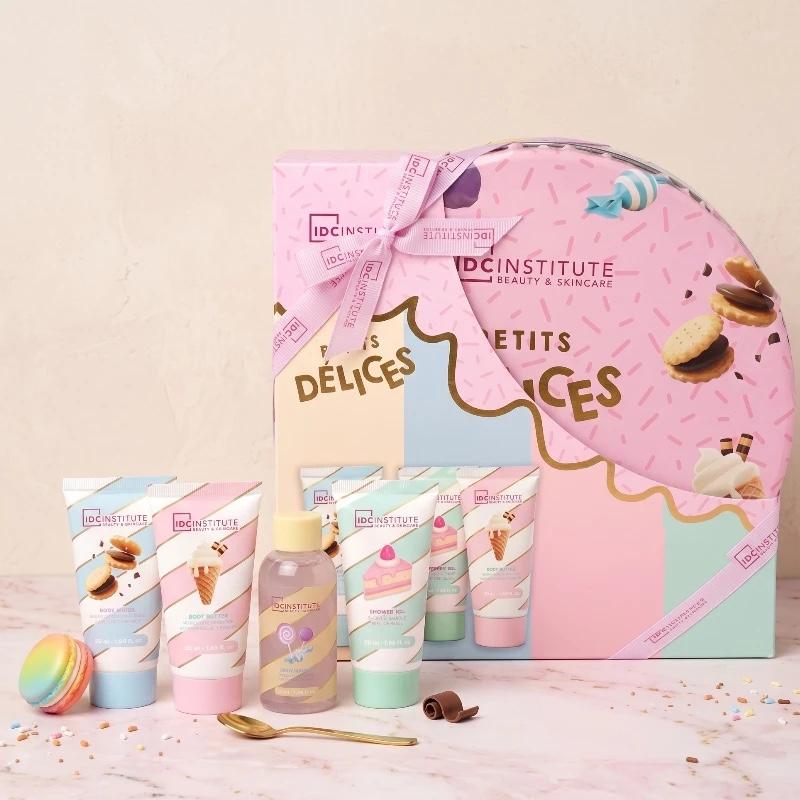 SET DE BAÑO CON CAJA DE LATA PETITTS DLICES SPA 5pz-IDC INSTITUTE