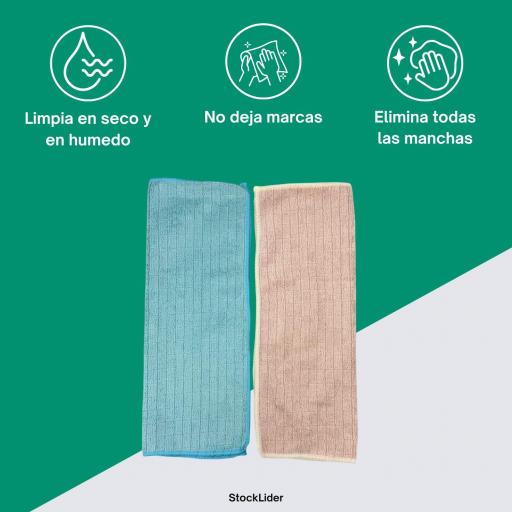 PACK 2 PAÑOS DE MICROFIBRA ULTRA ABSORBENTE 30x40 [3]