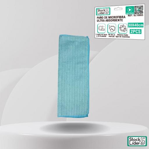 PACK 2 PAÑOS DE MICROFIBRA ULTRA ABSORBENTE 30x40 [1]