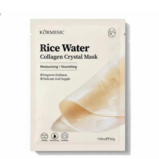 Mascarilla Facial Coreano de Colágeno con Agua de Arroz