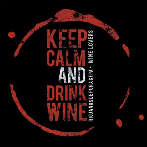 Camiseta Keep Calm and Drink Wine Hombre [1]