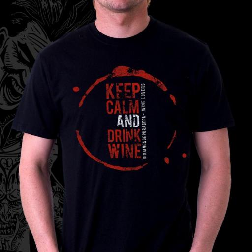 Camiseta Keep Calm and Drink Wine Mujer [2]