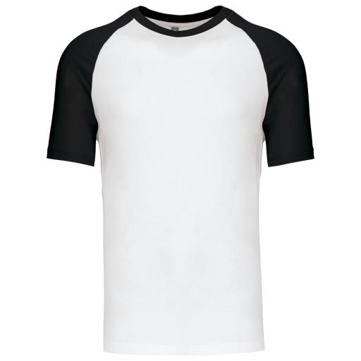 Camiseta Baseball Kariban K330 Blanco/Negro