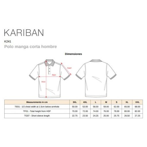 Polo Kariban Hombre K241 Negro [3]