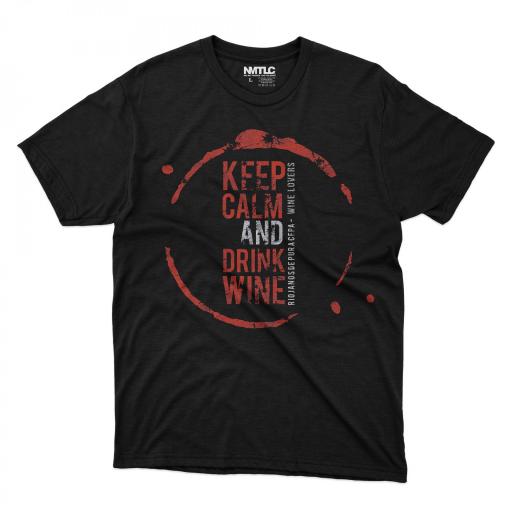 Camiseta Keep Calm and Drink Wine Hombre