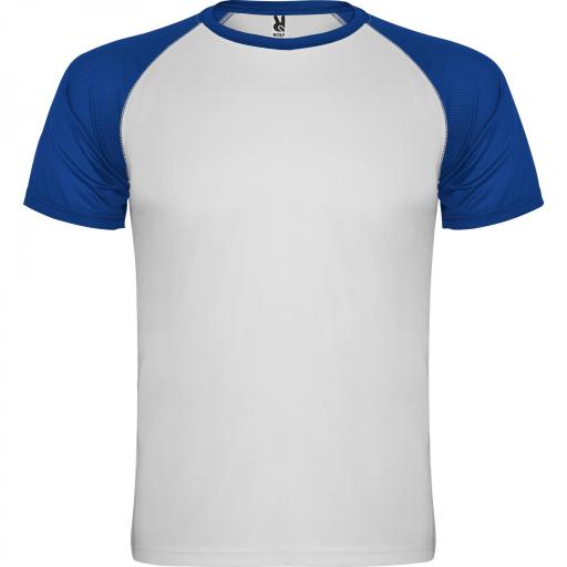 Camiseta Roly Indianapolis Blanco/Royal 0105