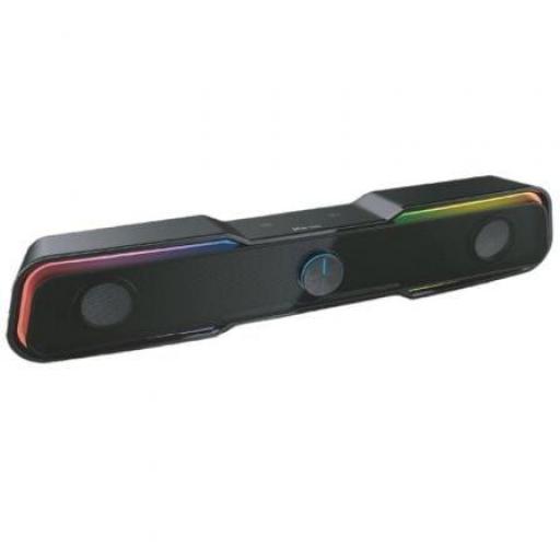Barra de Sonido con Bluetooth Droxio Nessye RGB/ 10W/ 2.0/ Negra [0]
