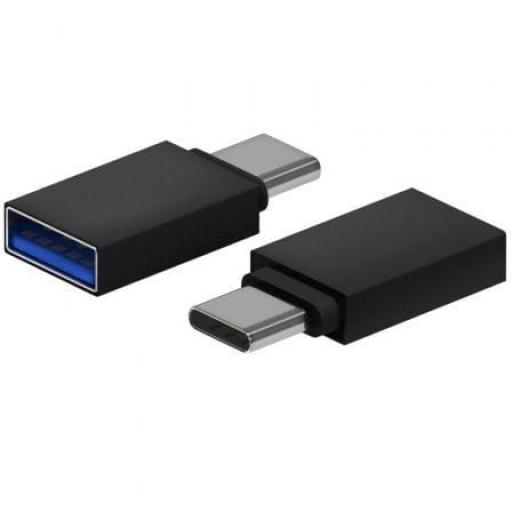 Adaptador USB 3.2 Aisens A108-0717/ USB Hembra - USB Tipo-C Macho/ Negro [0]