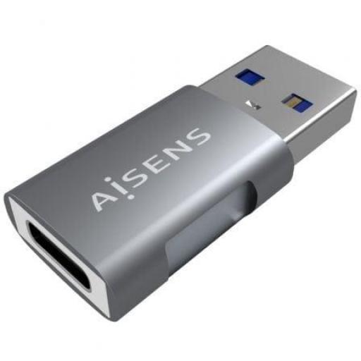 Adaptador USB 3.2 GEN2 Aisens A108-0655/ USB Tipo-C Hembra - USB Macho [0]
