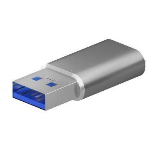 Adaptador USB 3.2 GEN2 Aisens A108-0677/ USB Tipo-C Hembra - USB Macho [0]