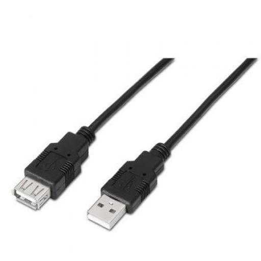 Cable Alargador USB 2.0 Aisens A101-0017/ USB Macho - USB Hembra/ Hasta 2.5W/ 60Mbps/ 3m/ Negro [0]