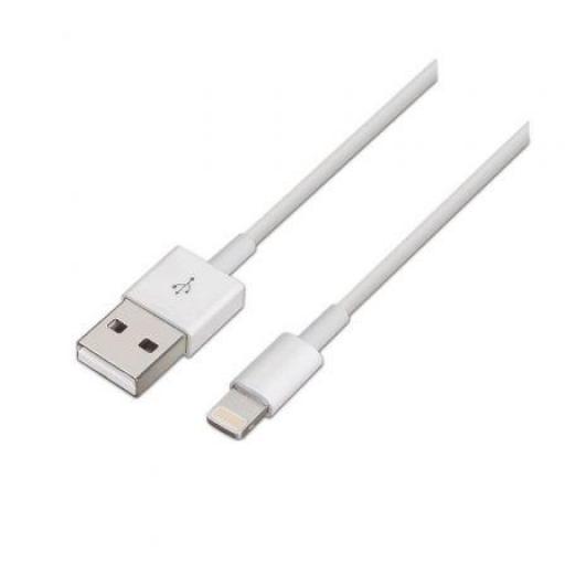 Cable Lightning Aisens A102-0035/ USB Macho - Lightning Macho/ Hasta 2.5W/ 60Mbps/ 1m/ Blanco [0]