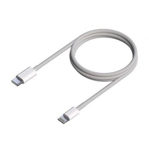 Cable USB 2.0 Tipo-C Lightning Aisens A102-0543/ USB Tipo-C Macho - Lightning Macho/ Hasta 2.5W/ 60Mbps/ 50cm/ Blanco [0]