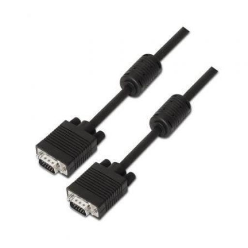 Cable SVGA Aisens A113-0071/ VGA Macho - VGA Macho/ Hasta 3W/ 10Mbps/ 1.8m/ Negro [0]