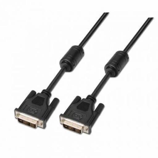 Cable DVI Aisens A117-0086/ DVI-D Macho - DVI-D Macho/ Hasta 3W/ 10Mbps/ 1.8m/ Negro [0]