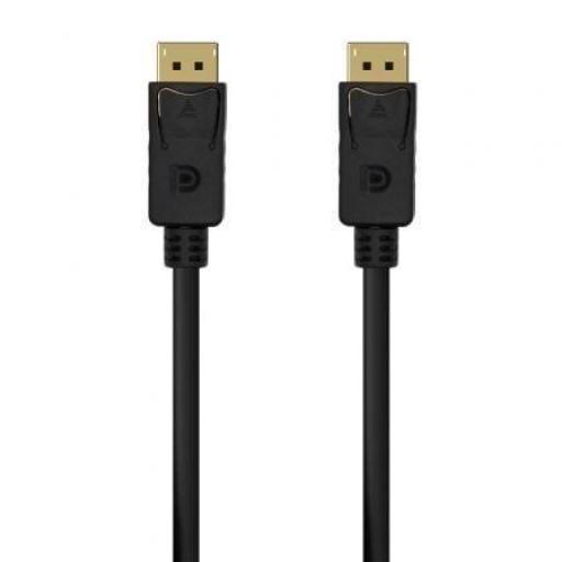 Cable DisplayPort 1.2 4K Aisens A124-0548/ DisplayPort Macho - DisplayPort Macho/ Hasta 5W/ 2300Mbps/ 50cm/ Negro [0]