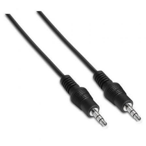 Cable Estéreo Aisens A128-0141/ Jack 3.5 Macho - Jack 3.5 Macho/ Hasta 0.1W/ 30cm/ Negro [0]