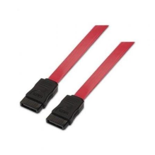 Cable SATA Aisens A130-0153/ SATA Hembra - SATA Hembra/ Hasta 0.1W/ 768Mbps/ 50cm/ Rojo [0]
