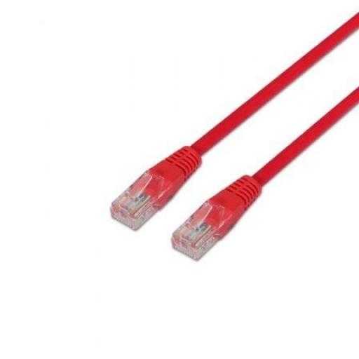 Cable de Red RJ45 UTP Aisens A133-0187 Cat.5e/ 50cm/ Rojo [0]