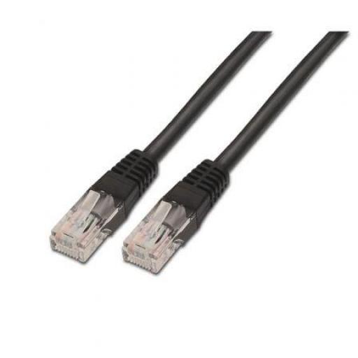Cable de Red RJ45 UTP Aisens A133-0202 Cat.5e/ 50cm/ Negro [0]