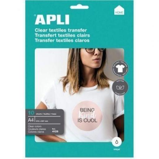 Papel Transfer Camisetas Apli 4128/ DIN A4/ 10 Hojas [0]