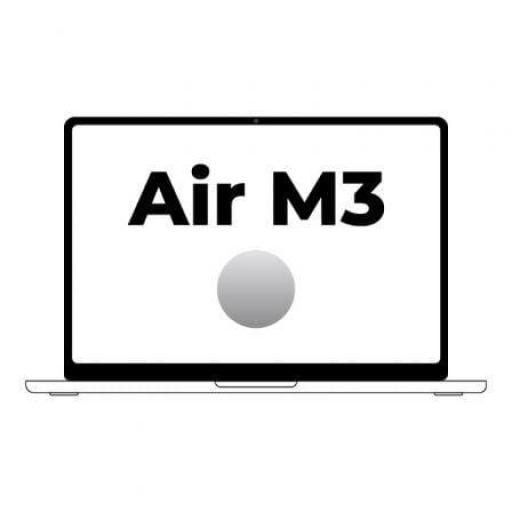 Apple Macbook Air 13,6"/ M3 8-Core CPU/ 8Gb/ 256Gb SSD/ 8-Core GPU/ Plata [0]
