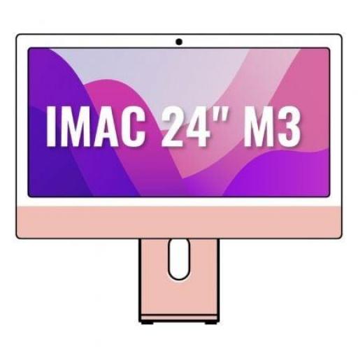 Apple iMac 24" Retina 4,5K / M3 8-Core CPU/ 8Gb/ 256Gb SSD/ 10-Core GPU/ Rosa [0]