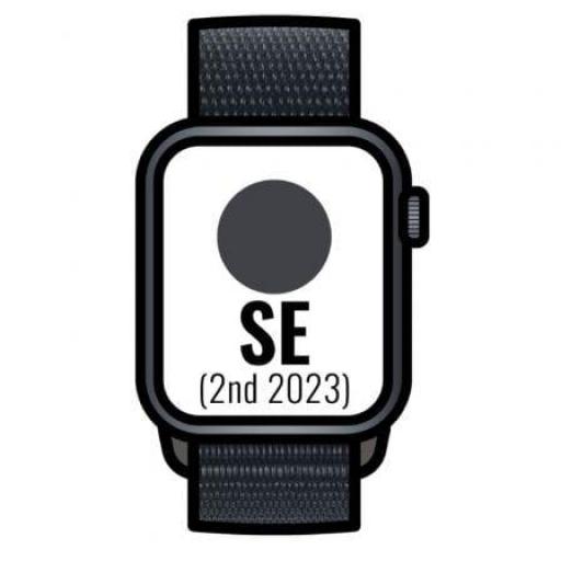 Apple Watch SE 2 Gen 2023/ GPS/ 44mm/ Caja de Aluminio Medianoche/ Correa Deportiva Loop Medianoche [0]