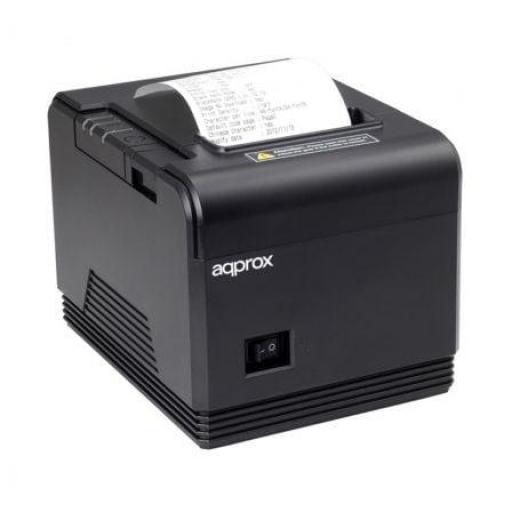 Impresora de Tickets Approx appPOS80AM/ Térmica/ Ancho papel 80mm/ USB-RS232/ Negra [0]