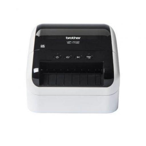 Impresora de Etiquetas Brother QL-1100C/ Térmica/ Ancho etiqueta 103mm/ USB/ Blanca y Negra [0]