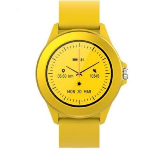 Smartwatch Forever Colorum CW-300/ Notificaciones/ Frecuencia Cardíaca/ Amarillo [0]
