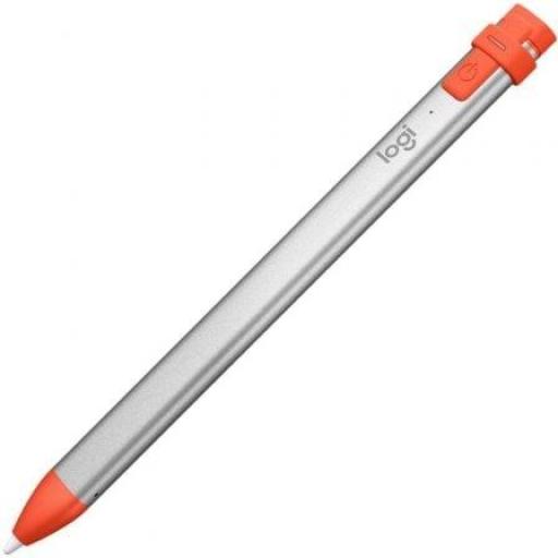 Lápiz Inalámbrico Logitech Crayon para iPad/ Naranja [0]