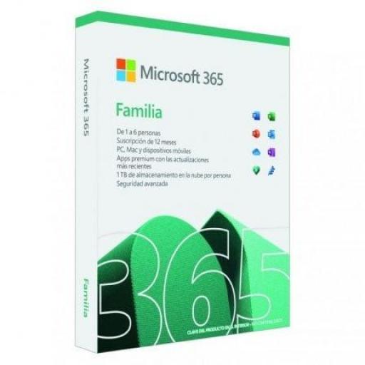 Microsoft Office 365 Familia/ 6 Usuario/ 1 Año/ 5 Dispositivos [0]