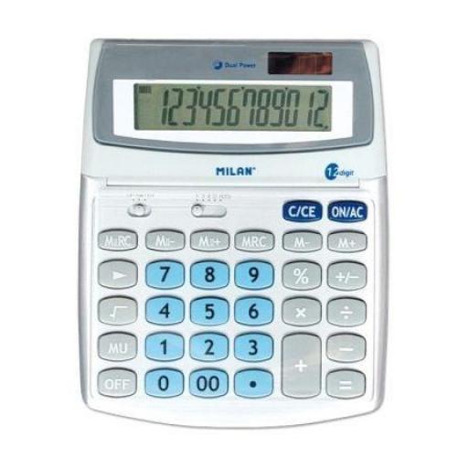 Calculadora Milan 152512BL/ Gris [0]