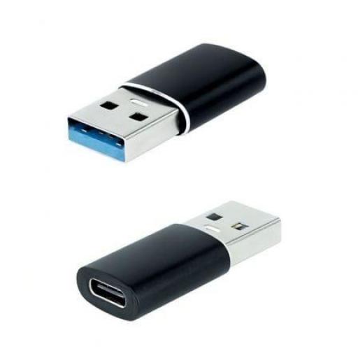 Adaptador USB 3.1 Nanocable 10.02.0012/ USB Macho - USB Tipo-C Hembra [0]