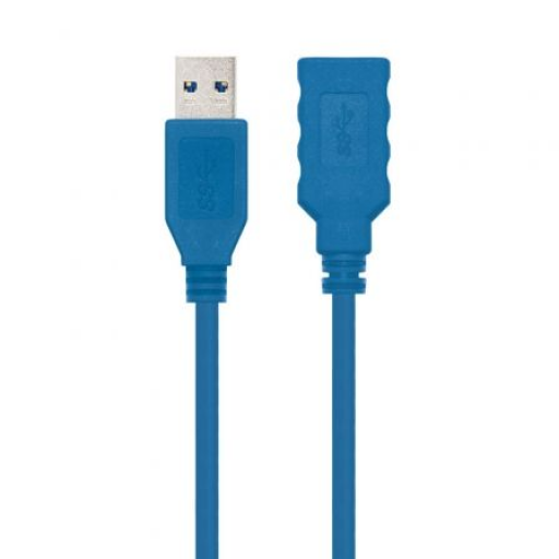 Cable Alargador USB 3.0 Nanocable 10.01.0901/ USB Macho - USB Hembra/ 1m/ Azul [0]