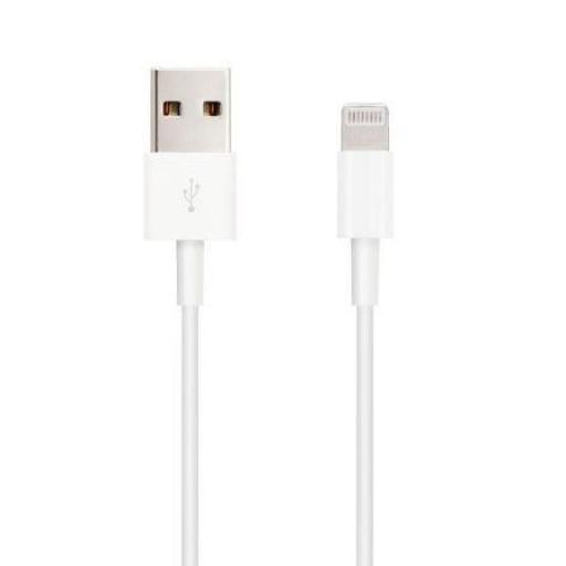 Cable USB 2.0 Lightning Nanocable 10.110.0401/ USB Macho - Lightning Macho/ 1m/ Blanco [0]