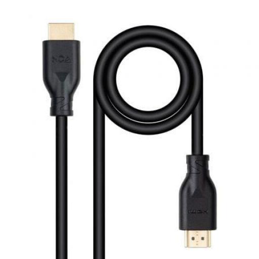 Cable HDMI 2.0 4K CCS Nanocable 10.15.3900/ HDMI Macho - HDMI Macho/ 50cm/ Negro [0]