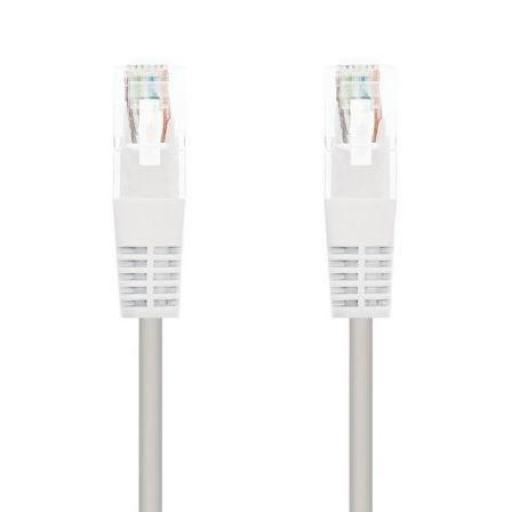 Cable de Red RJ45 UTP Nanocable 10.20.0101-W Cat.5e/ 1m/ Blanco [0]