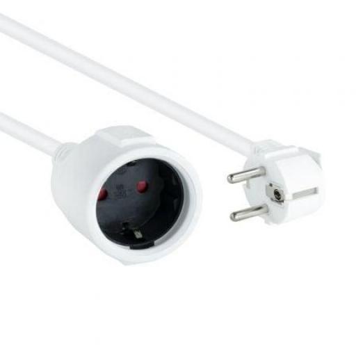 Cable Alargador de Corriente Nanocable 10.22.0610-W/ Schuko Hembra - Schuko Macho/ 10m/ Blanco [0]
