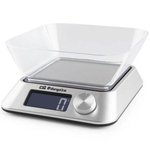 Báscula de Cocina Electrónica Orbegozo PC 1030/ hasta 5kg/ Plata [0]