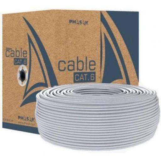 Bobina de Cable RJ45 UTP Phasak PHR 6100 Cat.6/ 100m [0]