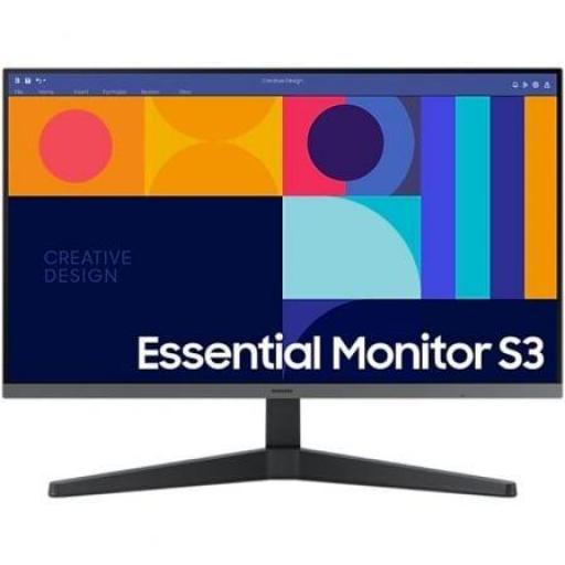Monitor Profesional Samsung Essential Monitor S3 S24C330GAU/ 24"/ Full HD/ Negro [0]