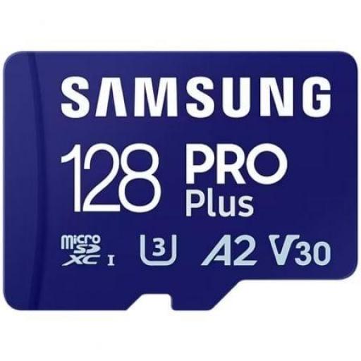 Tarjeta de Memoria Samsung PRO Plus 2023 128GB microSD XC/ Clase 10/ 180MBs [0]